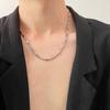 Personality Titanium Steel Non Fading Diamond Necklace for Men Trendy Fashion Clavicle Chain Women Wearing Versatile Collarbone Chains Jewelry