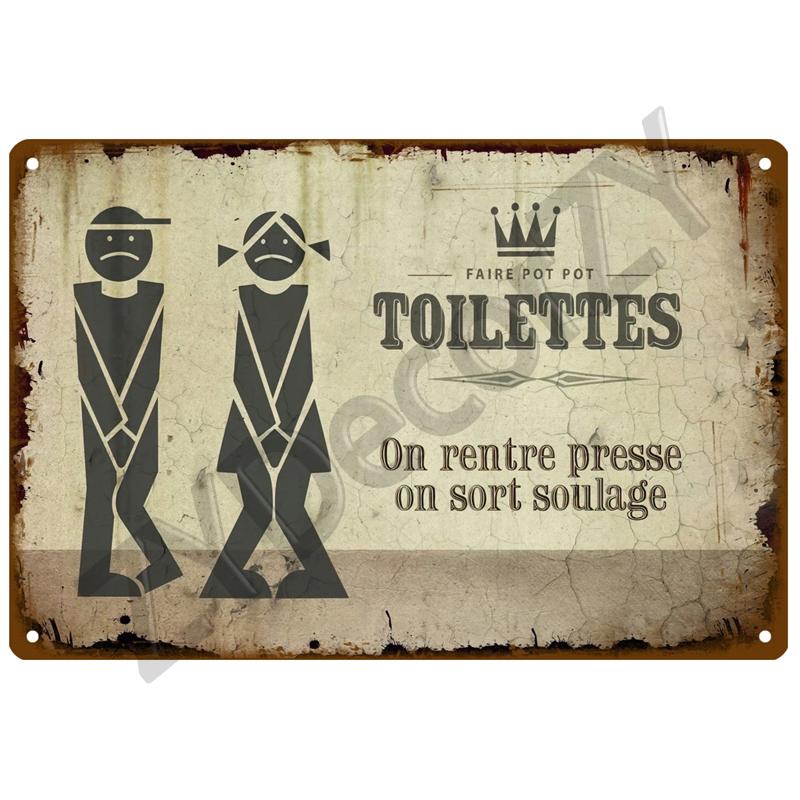 Туалет Металлический Знак Индустриальный Деко Винтажный Плакат Винтажный Ретро Жестяной Знак Эстетический Гостиная Металлический Декор Стены Украшения Фреска
