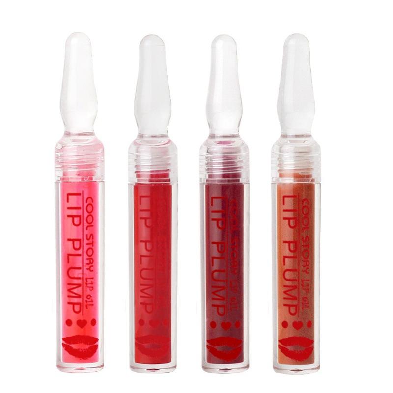 Lip Plumping Ampoule Small Lip Oil Moisturizing Waterproof Hydrating Velvet Moisturizing Transparent Lip Gloss Lip Oil Makeup