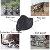 Motorcycle Cover Waterproof Windproof Outdoor Dustproof All Weather Protection,Anti-Theft Silver Lock Holes & Storage Bag, 190T Anti UV
