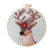 1 Set This DIY Reindeer Embroidery Kit Includes Tools and Stitch Tutorials Suitable for Beginners. It's a Handmade Embroidery Fabric Material Kit.