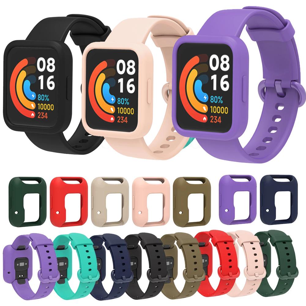 Silicone WatchBand Strap For Xiaomi Redmi Watch 2 Lite SmartWatch Band WristBand Mi Watch2 Lite+ Protective Case Protector Cover