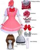 Anime Girls Pink Carcaptor Sakura Princess Dress Cosplay Costume Lolita Dress For Card Combat Uniform Apron Dress with Hat