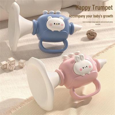 Детская губная гармошка и свисток Little Trumpet - музыкальная игрушка для младенцев и малышей, развивающая головоломка для раннего обучения, подходит для 1-летних.