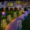 Уличный светодиодный фейерверк Рождественский декор Солнечные огни Водонепроницаемые Садовая вечеринка Сказочные солнечные огни для ландшафта Газон Дорожка Патио