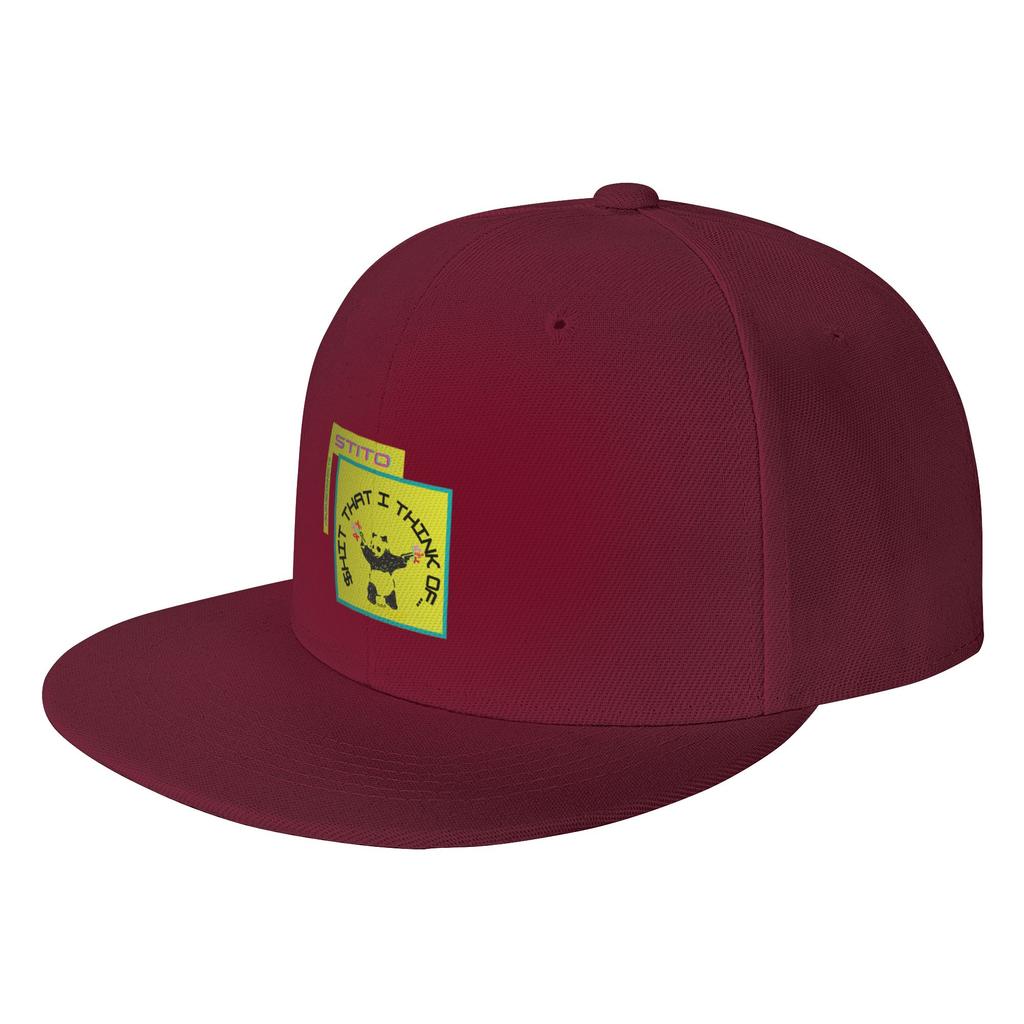 Fashion T That I Think Of Creative Chaos Flat Brim Sun Hat Casual Denim Hat Trucker Cap