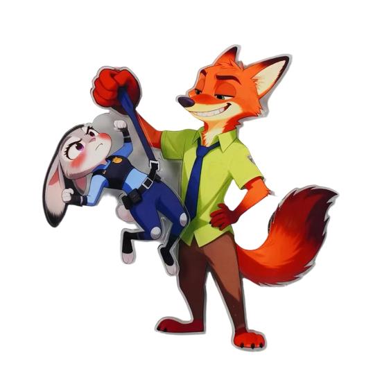 Вращающийся магнит на холодильник Лиса Кролик Акриловый Мультяшный Персонаж Животное Магнит на холодильник Украшение для дома Офиса Кухни Подарок для фанатов кино