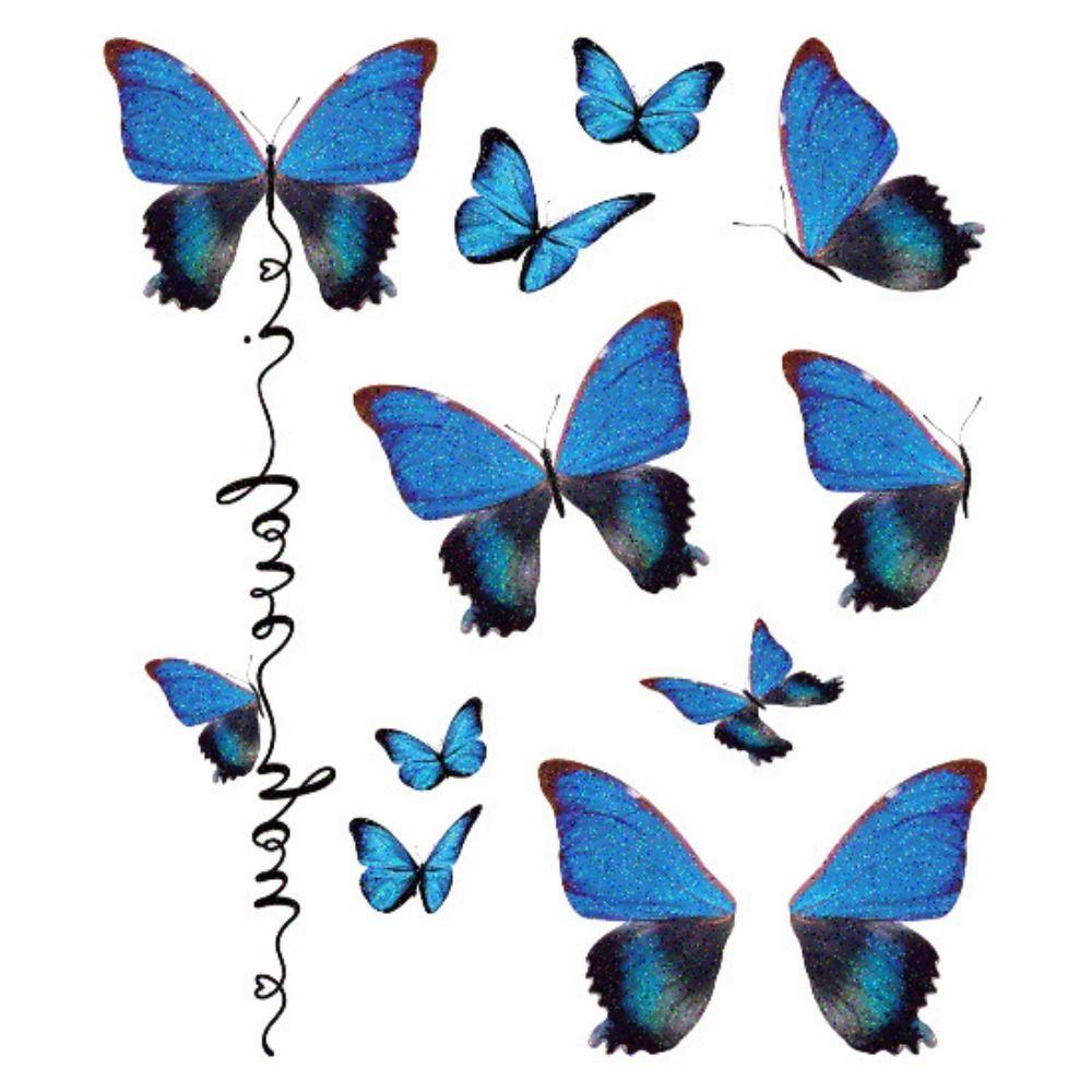 To People Glitter Tattoo Stickers Water Transfer Sticker Butterfly Tattoo Temporary Tattoos