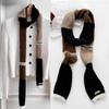 Y2 Sausage Thin Scarf Knitted Wool Plush Long Narrow Scarves Fashion Neck Scarves  Autumn Winter