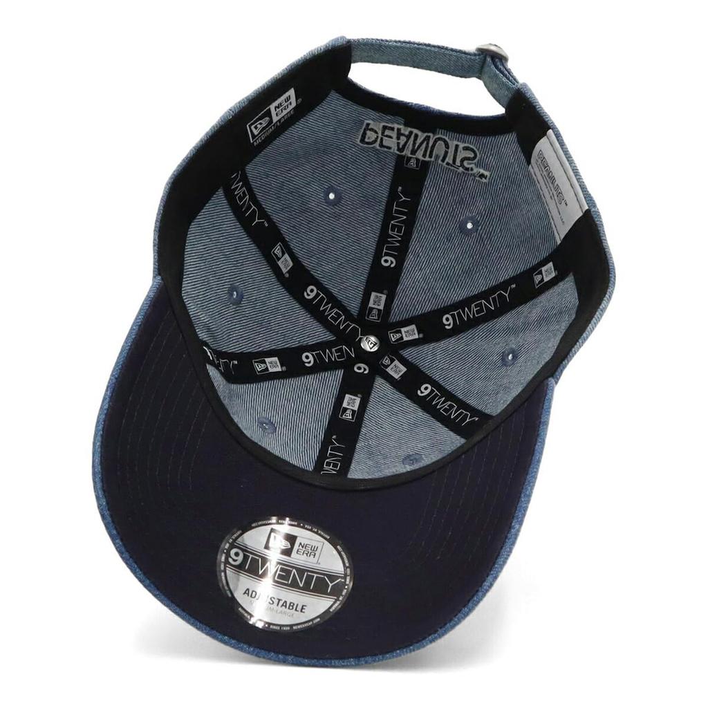 New Era Cap 9TWENTY Long Visor 14676952 NER36C0512 Washed Denim Blue Peanuts Snoopy PEANUTS Collaboration ONSPOTZ Exclusive Hat 920 Long Visor Long