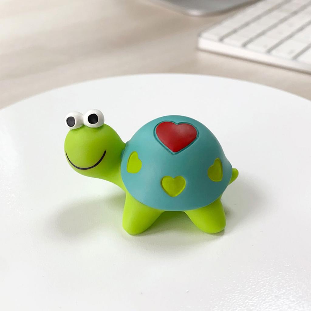 4 шт. Милые фигурки черепах из смолы, Миниатюрные фигурки черепах из смолы для украшения салона автомобиля, сказочного сада или ландшафта