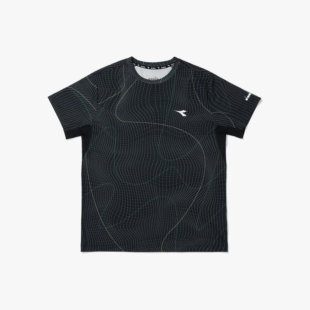 Diadora Теннисная футболка с коротким рукавом Performance Contour Ptn Черная