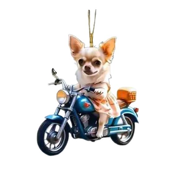 Рождественский кулон в виде зеркала заднего вида, подвесное украшение со шнурком, легко подвешивается, устойчив к выцветанию, подвеска в виде собаки, украшение на рождественскую елку