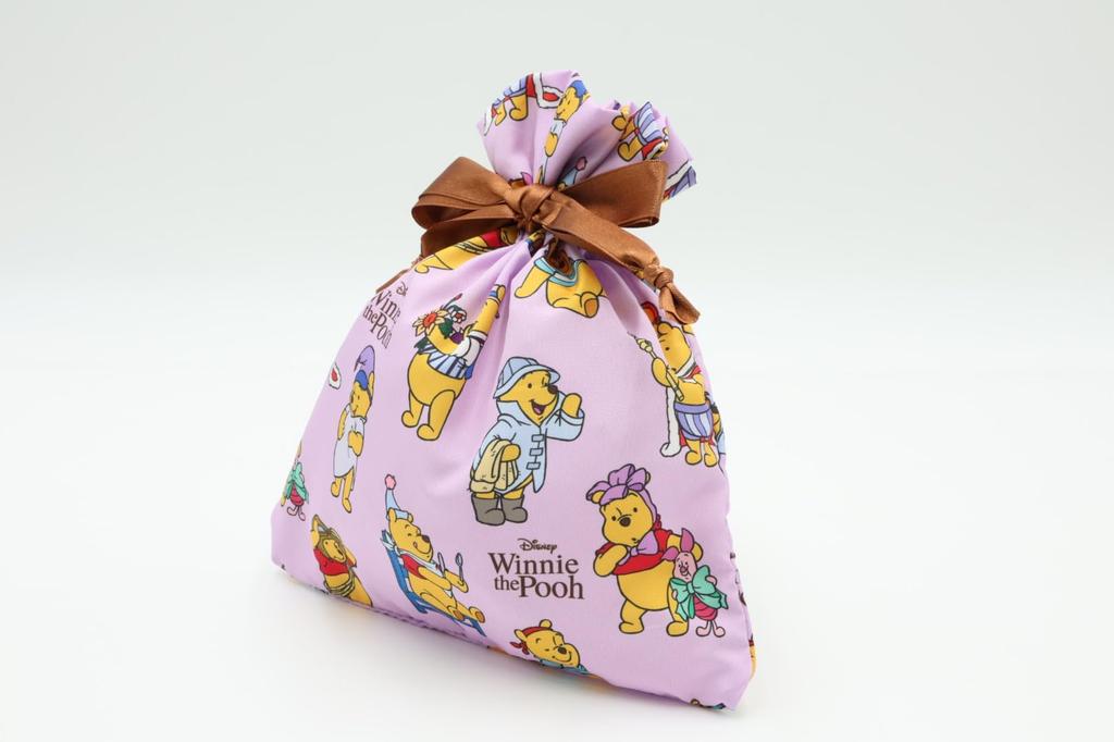 Disney Makeup Case Drawstring Winnie the Purple Pouch, Pooh,