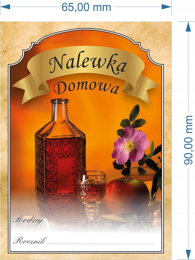 10X Etykieta Naklejka Nalewka Nalewki Domowe Gustowna Na Alkohol Butelki