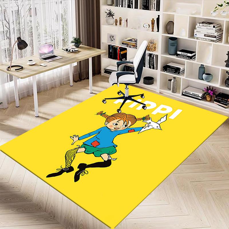 1PC PIPPI LIVING UPON THE RoOF Extra Large Non Slip Floor carpet, Office, family, bedroom, Studio Large Area Rug Indoor Rugs