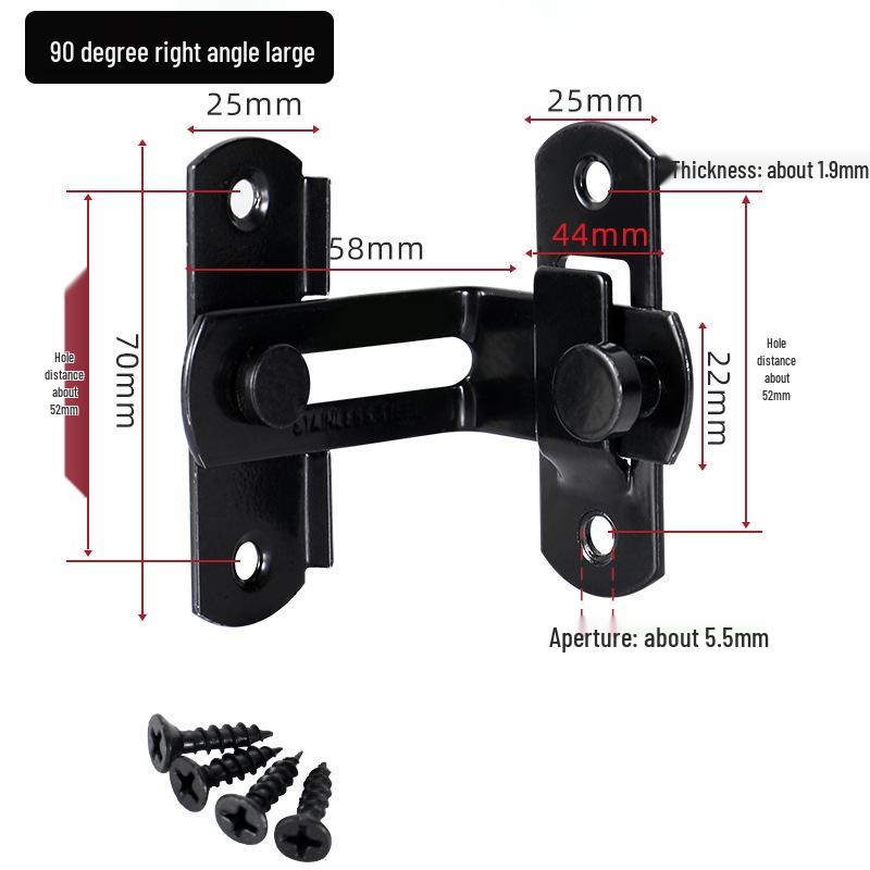 Modern Stainless Steel Sliding Bolt Latch for Bathroom, Pet Cage, Barn Door, Anti-theft Lock