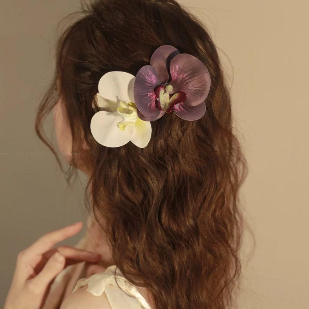 Богемия Заколки Цветок Зажим для волос Хвост Клипса Большая Акула Клипса Бабочка Орхидея Заколка для волос Пляж