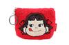Cosmetic Case Mini Sagara Pouch with Key Chain Red [Peko-chan] Peko-chan