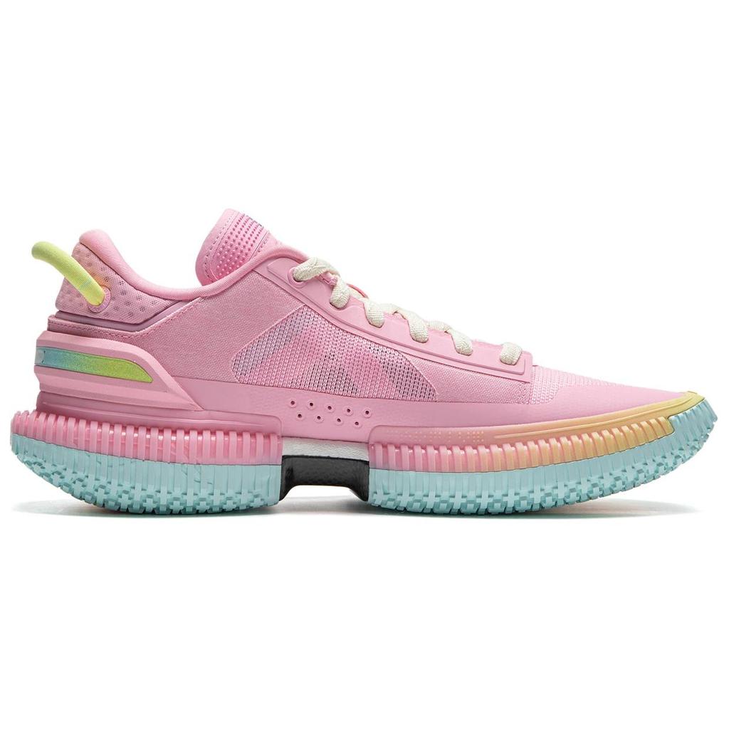 Li Ning Нескользящие и дышащие низкие мужские баскетбольные кроссовки Phoenix Pink ABFU013-2