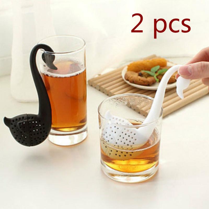 1PC Tea Strainer Colander Swan Shape Herb Teaspoon Infuser Filter MIT