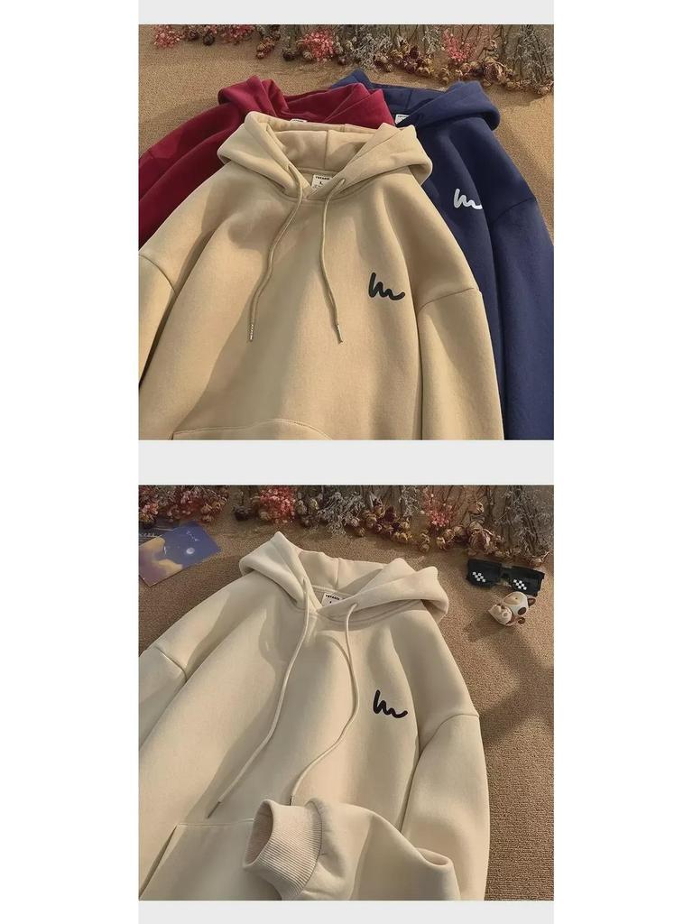 2024 Мужская свободная большая толстовка с капюшоном – весна/осень Американская уличная куртка в гонконгском стиле