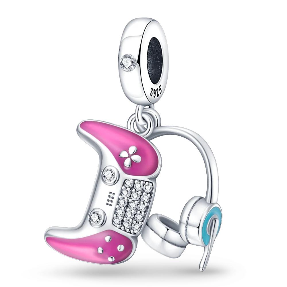 Copper Game Music Headphones Series Charms Fit Original Beads Bracelet For Women Jewelry Gift Making