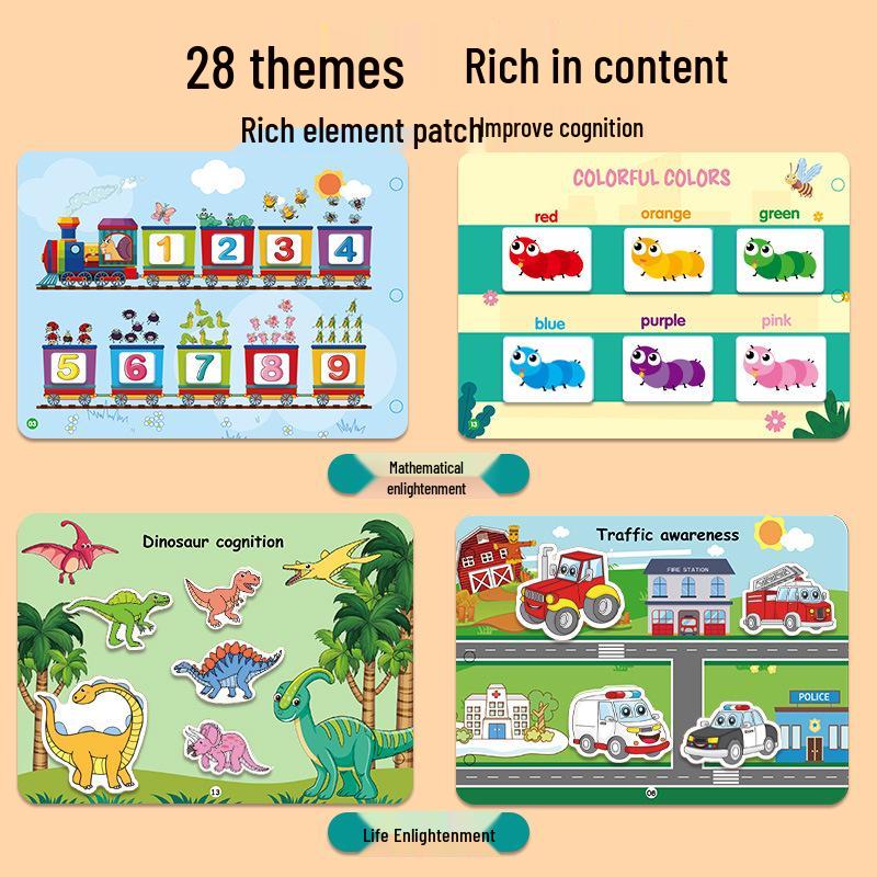 Детская развивающая книжка-занятие для детей из-за рубежа: Раннее обучение: Наклейки и книжка-перевертыш для изучения английского языка