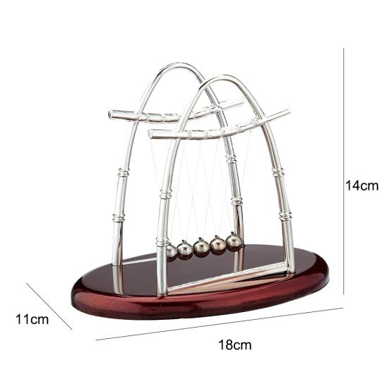 Oval Newton's Cradle Deck Decor Balancing Balls Toy Home Physics Learning Tool