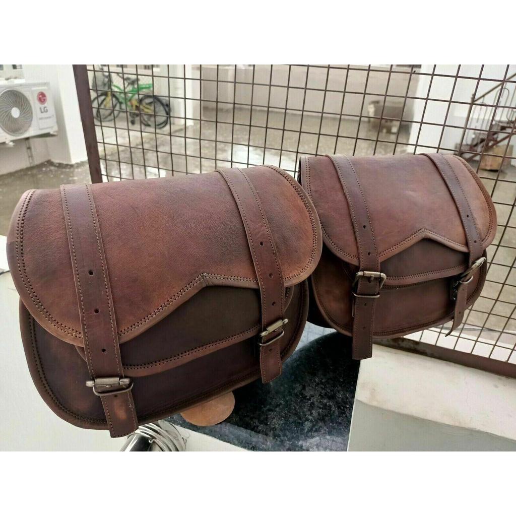 Мотоциклетная седельная сумка COMBO 3 из натуральной коричневой кожи, кофры, сумка для инструментов, боковая сумка