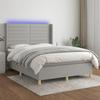 VidaXL Bed Slatted Base with Mattress and LEDs, Upholstered Bed, Double Bed, Adult Bed for Interior Bedroom, 3138949