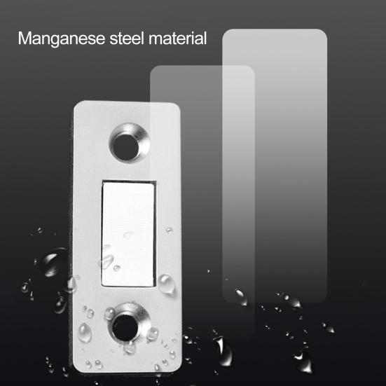 4 комплекта защелки шкафа, тонкая застежка, соединение шкафа, марганцевая сталь, прочная дверь шкафа, магнитная присоска, ограничитель шкафа, шкафа