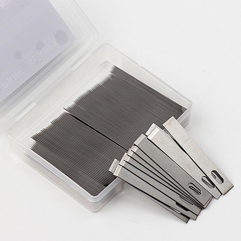 100 шт. 4# лезвия из углеродистой стали для гравировки, сменные лезвия для ножей для резьбы по дереву, режущий инструмент