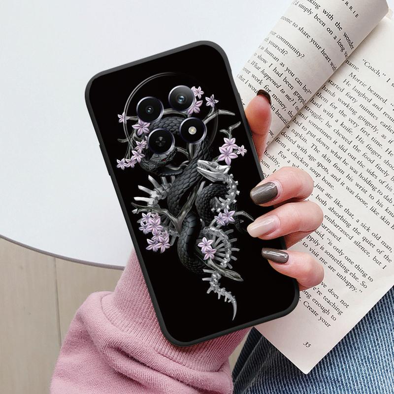 Case For Redmi 14C 4G 14R 5G A4 Note 14 Pro Poco C67 Cute Heart Flower Back Cover Soft Silicone Matte Protective Fundas Cartoon