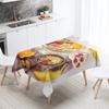 Изысканная скатерть с принтом для кухни, ресторана, украшения стола и водонепроницаемая прямоугольная необрастающая ткань