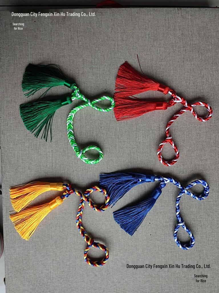 Hand-Woven Recurve Bow String Guard with Finger Tab Anti-Slip Cord