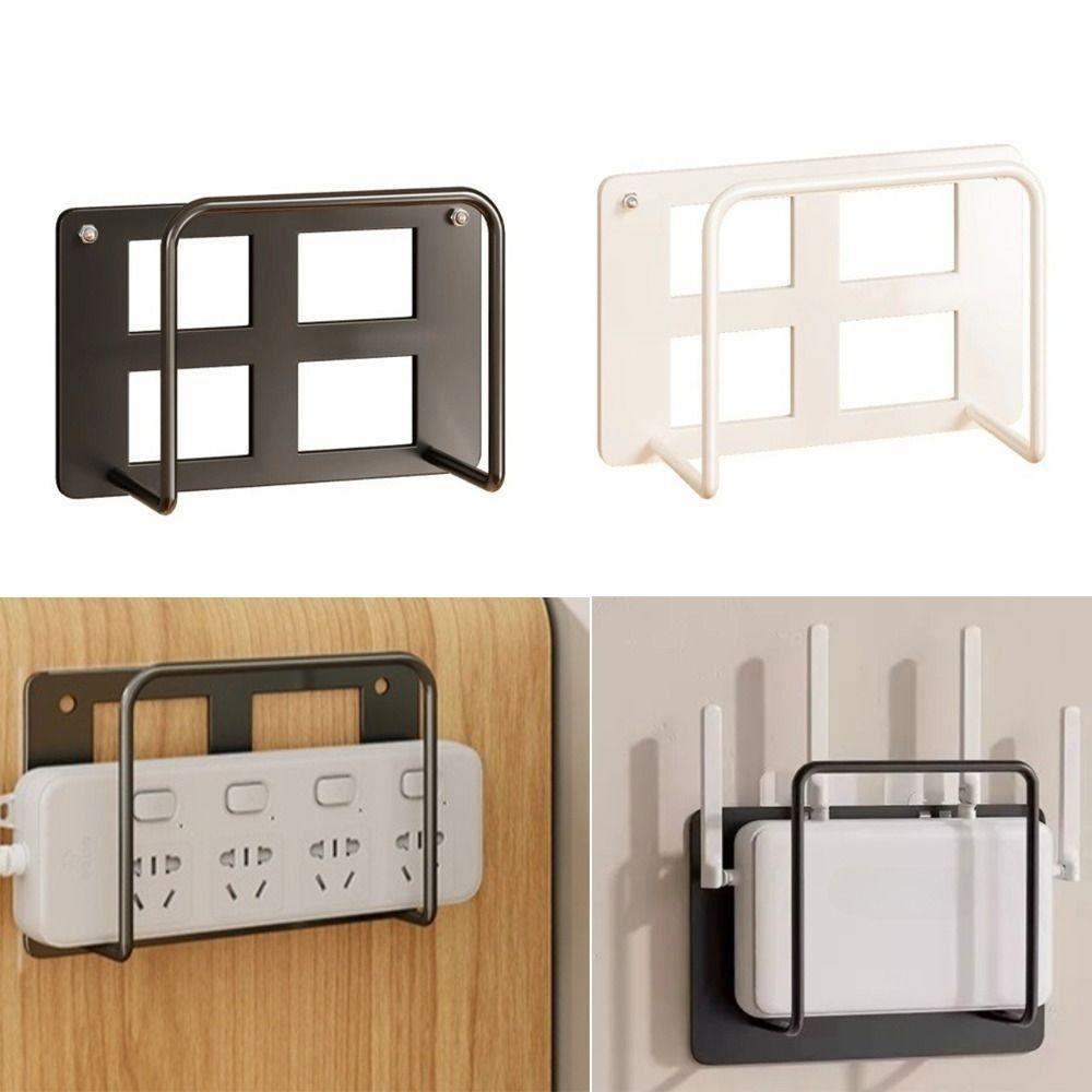 No-Drill Router Shelf Wall Mount Holder Router Storage Box Router Storage Rack Living Room