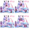 4Pcs/set Anime K-Pop Printed Backpack Handbag Pencil Case with 750Ml Water Bottler for Teenager Boy Girl Schoolbag Large Capacity Bookbag Mochila