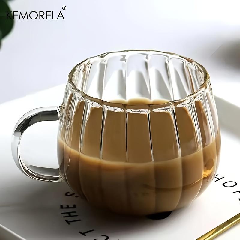 KEMORELA 1/4/6 шт. Стеклянные чашки в форме тыквы на Хэллоуин, стакан для воды из высокоборосиликатного стекла, 450 мл, стаканы для питья кофе и сока