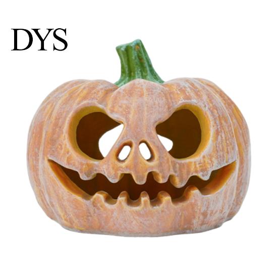 Fish Tank Landscaping Ornament Halloween Pumpkin Aquarium Hideout, Ghost Face Betta Reptile Accessories Hide Cave, Decorative Shrimp Hideaway for