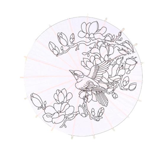 Сделай сам Раскраска Бумажный Зонт с Бамбуковой Ручкой Ручной Работы Китайский Зонт из Промасленной Бумаги Зонт из Белой Бумаги Японский Зонтик Украшение