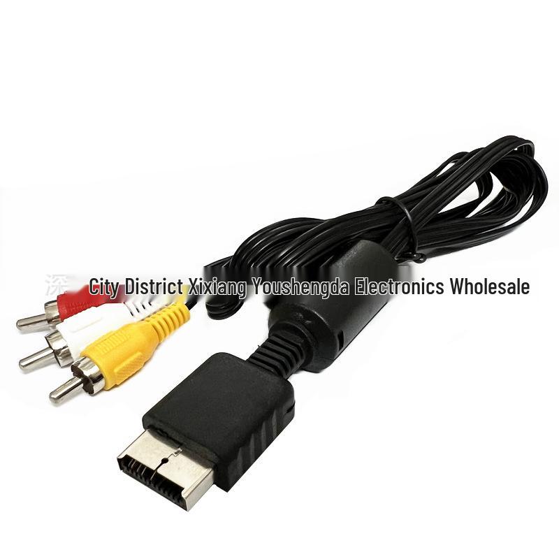 Видеокабель PS2 длиной 1,8 метра с разъемом «тюльпан»