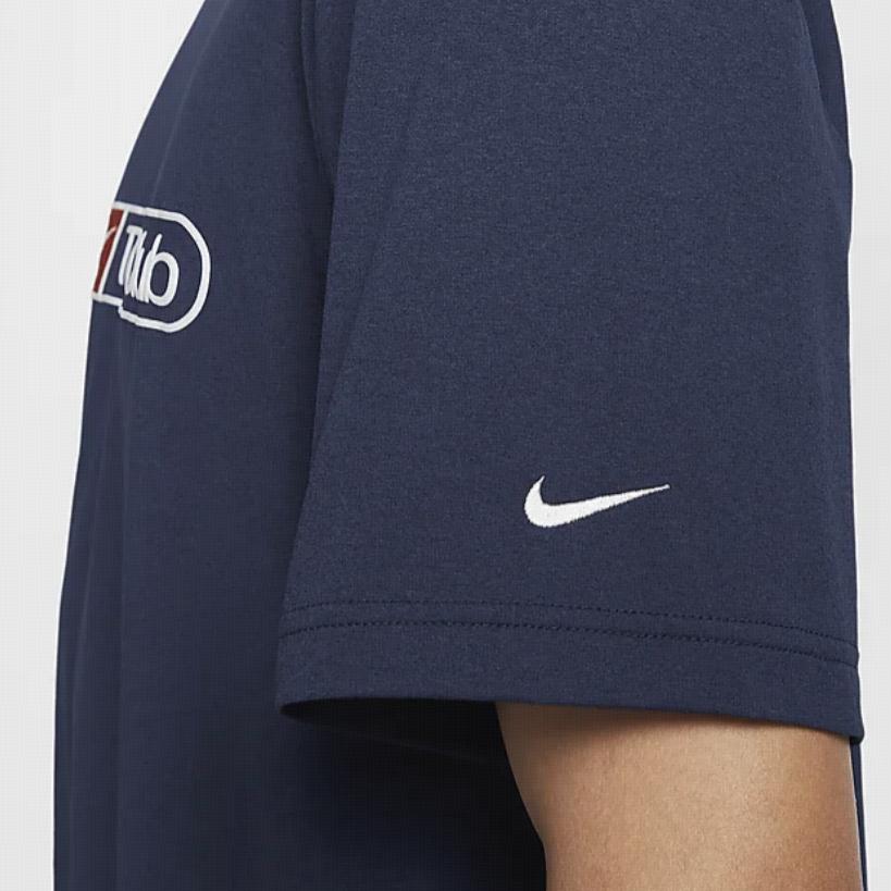 Nike Hyverse Track Club Dri-FIT Защита от солнца Быстросохнущая Удобная Спортивная Футболка с коротким рукавом Мужская Топы Темно-синий FZ0291410
