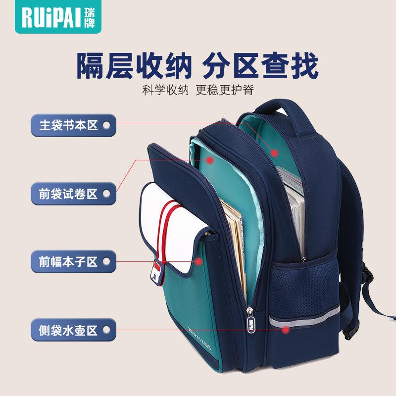 Ridge Protection and Burden Reduction Children's Schoolbag Primary School Boys and Girls Zipper-type Large-capacity Student Schoolbag Fashion