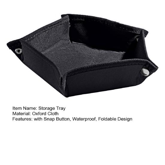 Лоток для хранения на открытом воздухе с кнопкой-защелкой из водонепроницаемой ткани Оксфорд, портативный складной пятиугольный лоток-органайзер, держатель для контейнера
