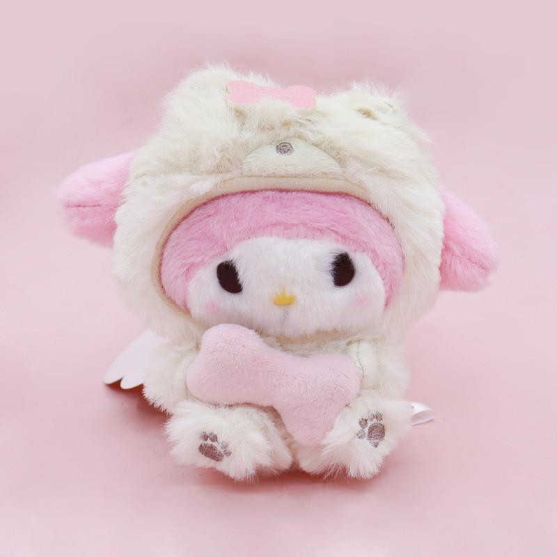 Плюшевый брелок-сумка Sanrio Куроми и Собачка Синнамон с мягким коротким ворсом для детей и коллекционеров