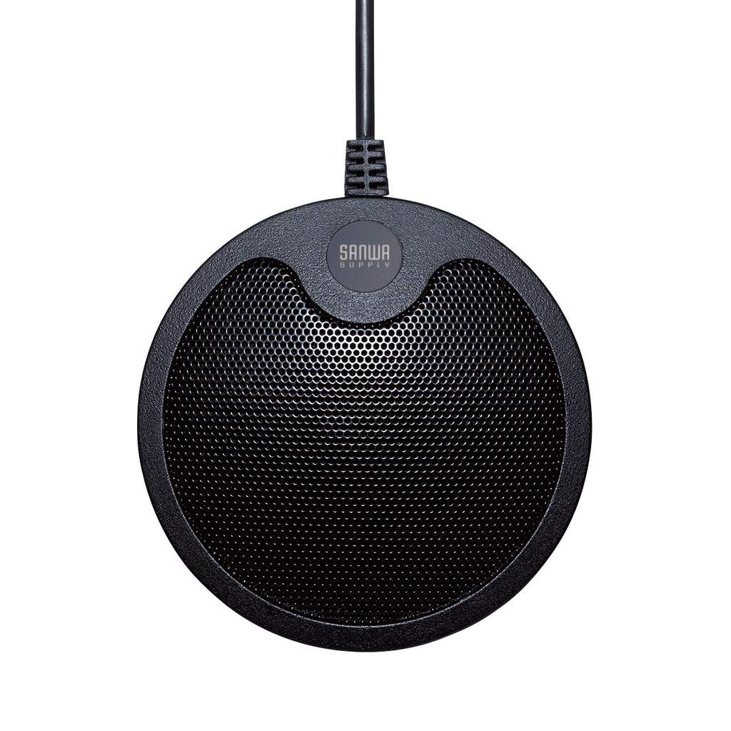 Sanwa Direct Conference USB 5m Diameter Sound Connectable To Mute Thin Microphone, Omnidirectional, Connection, Zoom/Skype Compatible, Collection,