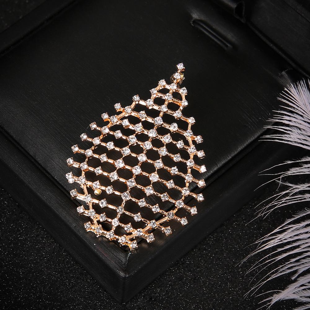 Винтажные золотые серьги с бриллиантами в форме капельки (Пожалуйста, закажите 2)