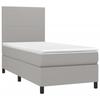 3141593 vidaXL Divan Bed with Mattress Light Grey 100x200cm Fabric