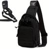 1 шт. мужская сумка через плечо, регулируемая тактическая нагрудная сумка, водонепроницаемая портативная нагрудная сумка, идеально подходящая для путешествий, кемпинга, занятий спортом на открытом воздухе